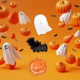 thumbnail image 3 of nvzhuang Halloween Candy Plates Pumpkin Ghost Bat Shaped Plastic Serving Platters for Food Candy, 3 of 6