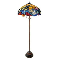 CHLOE Lighting 2 Light Tiffany-style Dragonfly Floor Lamp 18" Shade