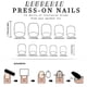 thumbnail image 3 of Press on Nail French Tip Square Nail Tips Fake Nail with Designs Artificial Acrylic Nail Full Cover Acrylic False Nail, 3 of 4