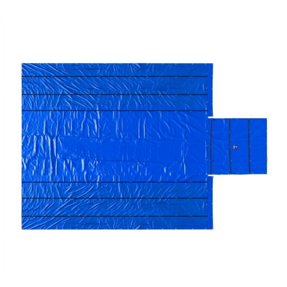 Airbag/Parachute Fabric Blue Ultra Light Lumber Tarp 24' x 27' (8' Drop) - 14 Oz Vinyl Lumber Tarps for Flatbed Truck & Trailer