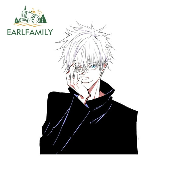 EARLFAMILY 5.1 in Gojo Satoru Stickers Waterproof Vinyl DIY Car Decals for Jujutsu Kaisen Anime Car Sticker Wrap