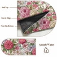 thumbnail image 2 of Pink Spring Floral Round Rug 3ft Washable Circle Entryway Rugs Non Slip Vintage Summer Botanical Area Rug Indoor Floor Carpet for Bedroom Kitchen Living Room Home Office Dining Room Nursery, 2 of 8