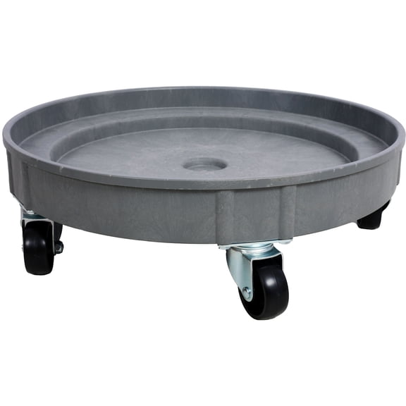 Heavy Duty Plastic Drum Dolly for 30 Gallon and 55 Gallon Drums Durable Plastic Drum Cart with 900 lb Capacity Barrel Dolly Featuring 5 Swivel Casters