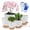 White, variant on PHANCIR 7/6.5/6/5.5/5 Inch Set of 5 Self Watering Plant Pots, Plastic Flower Pots for Indoor Outdoor Succulent with Nitrile Gloves, Green