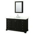 thumbnail image 4 of Wyndham Collection WCS202060SWBWQUS3MED Deborah 60" Free Standing Single Basin Vanity Set, 4 of 7