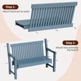 thumbnail image 5 of GONICHA Garden Bench for 2-Person,All-Weather Outdoor Bench for Patio, Park and Porch, Blue, 5 of 10