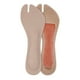 thumbnail image 4 of par de plantillas autoadhesivas para sandalias, cómodas almohadillas de cuero artificial para los pies, a prueba de golpes, con insertos de cojín antideslizantes, 4 of 7