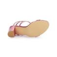 thumbnail image 5 of BLISSFUL STEP Women's Slingback Block Heel Ankle Strap Sandals Pink 7, 5 of 7