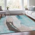 thumbnail image 5 of Dalyn Rugs Machine Washable Indoor/Outdoor Chantille Teal 5' x 7'6" Rug, 5 of 9