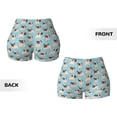 thumbnail image 3 of Sikiie Funny Cartoon Pugs Print Workout Shorts Women Scrunch Butt Gym Shorts Seamless High Waist Tummy Control Yoga Biker Athletic Shorts, 3 of 5