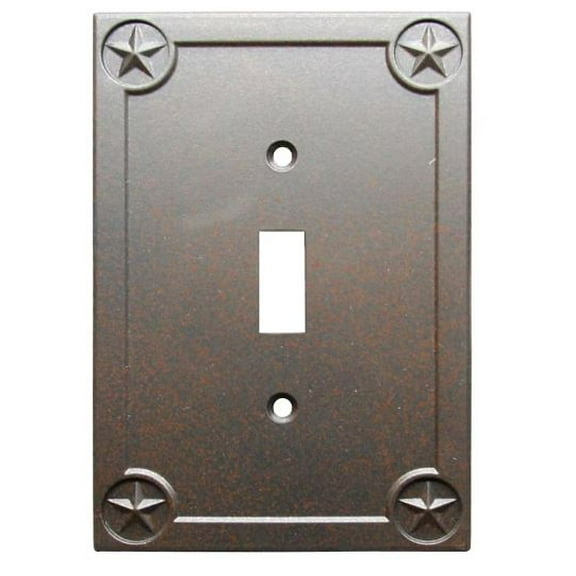 allen   roth Texas Star 1-Gang Rust Zinc Indoor Toggle Wall Plate