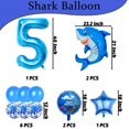 thumbnail image 2 of Set de Globos Woizoeiy Tiburón Azul Número 5 de 40" para Fiesta, 2 of 8