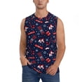 thumbnail image 2 of Fotbe Men's Winter Sports Fun Pattern Print Men's Sleeveless Muscle Tank Tops Casual T-Shirts for Gym Workout Beach-X-Large, 2 of 8