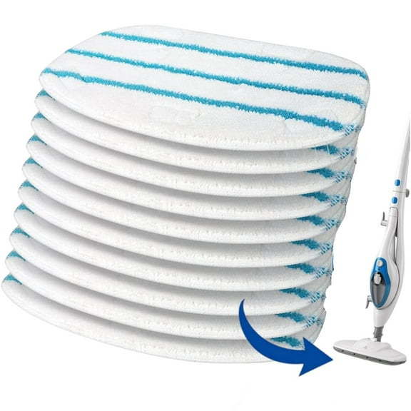 10 Pack Replacement Steam Mop Pads Compatible for PurSteam ThermaPro 10-in-1