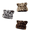 3PCS White, Khaki, Dark Brown, variant on Winter Warm Faux Fur Cat Ears Hat Fluffy Leopard Print Beanie Cap