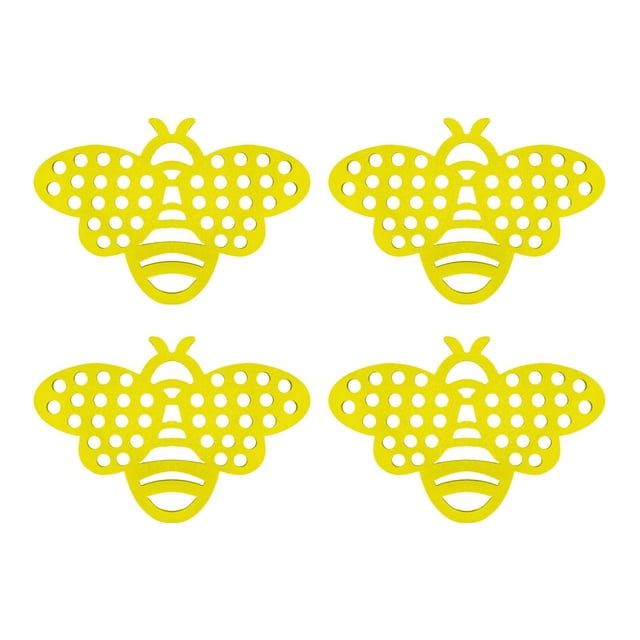 Juego de 4 piezas de accesorios flotantes para jardín: regadera, plataforma de aterrizaje para mariposas, Amarillo