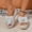 Silver, variant on PiGOGI Women's Bow Wedge Sandals Thick Sole Open Toe Non-Slip Comfortable Beach Slides Summer Silver 9.5