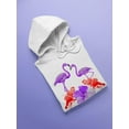 thumbnail image 3 of Purple Flamingos Hoodie Women -SPIdeals Designs, Female 5X-Large, 3 of 4