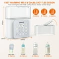 thumbnail image 2 of GPED Baby Bottle Warmer, 9-in-1 Fast Baby Food Heater & Defrost, Double Bottle Warmer with Appointment &Timer, BPA-Free, Accurate Temperature Control for Breastmilk & Formula, LCD Display, 2 of 8