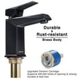 thumbnail image 5 of Aquaterior Modern 1 Hole Bathroom Sink Faucet Square Cold & Hot Water Tap ORB, 5 of 10