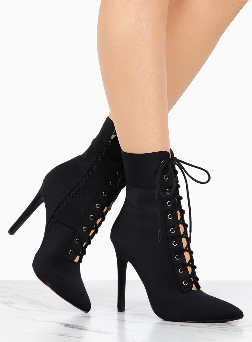 pencil heel ankle boots