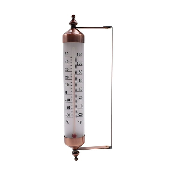 HIBIBUD Dual Scale Outdoor Thermometer 10 Inch Celsius Cordless Decor Fahrenheit Wide Range Of Applications Yard Garden