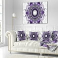 thumbnail image 3 of Designart Purple Fractal Pattern with Circles - Abstract Throw Pillow - 18x18, 3 of 5