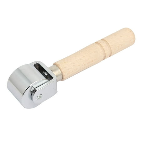 Leather Roller - Leather Craft Wooden Handle Metal Rolling Wheel Press Edge Roller 146x35x35mm