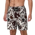 thumbnail image 1 of Balery Cow Skin Bañador para hombre, shorts de playa de secado rápido con entrepierna y forro de compresión-XX-Large, 1 of 6