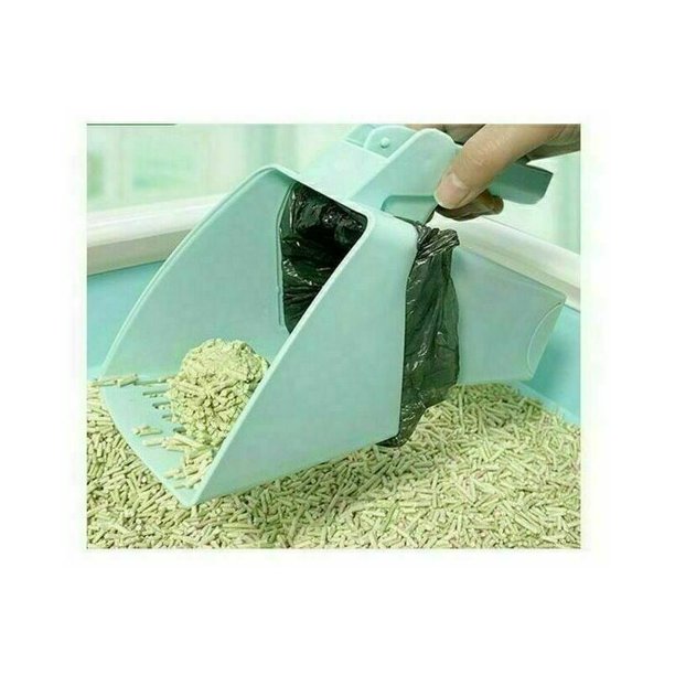 Ensemble de pelle à litière pour chat, pelle à litière pour animal domestique, poubelle portable intégrée, poubelle composite pour animal domestique, pelle et boîte de collecte en un vert Kuyhfg Bienvenido a Kuyhfg
