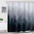 thumbnail image 3 of Riyidecor Juego de cortinas de ducha para hombre de tela gótica oscura para baño de 72.0 x 72.0 in, árbol natural, espeluznante montaña, bosque brumoso, cortina de baño al aire libre, accesorios de ba, 3 of 5