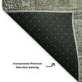 thumbnail image 5 of Addison Rugs Mayfield Premium Machine Washable Traditional Border Teal Round Rug, 8' x 8', 5 of 6