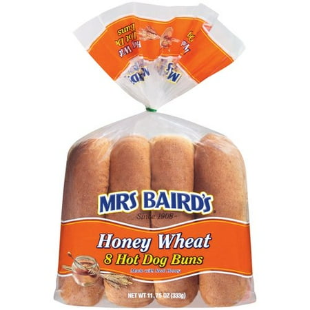 Mrs. Baird's Honey Wheat Hot Dog Buns, 8ct