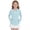 A168 Light Blue, variant on Xdegoge Girls Long Sleeve Quarter-Zip Pullover Sporty Top, Breathable and Stretchy Fabric for Outdoor Activities and School Wear 4-15Y