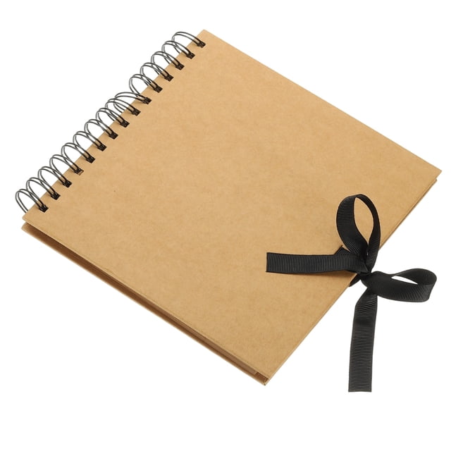 Álbum de fotos de scrapbook Uxcell, 8x8 pulgadas 80 páginas con protector de cinta, caqui, 1 pieza