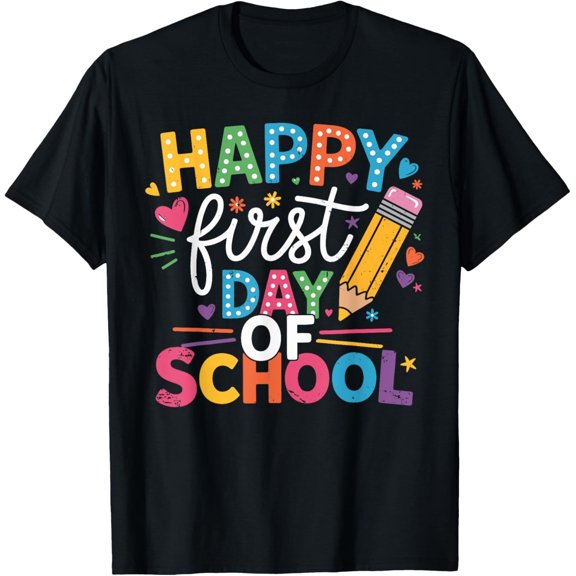 Back to School T-Shirt – Happy First Day Shirt for Teachers, Boys, and Girls