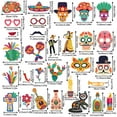 thumbnail image 2 of Day of the Dead Photo Booth Props, Dia De Los Muertos Decorations, Mexican Skull Photo Booth Props, Halloween Party Supplies, 30Pcs, 2 of 6