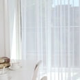 thumbnail image 3 of 4Pcs Super Soft Great Hand Feeling White Tulle Curtains for Living Room Modern Veil Chiffon Solid Sheer Voile, 3 of 10