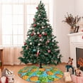 thumbnail image 7 of Lsque Pineapple Print Christmas Tree Skirt, Tree Skirt with Ties or Velcro, Perfect for Holiday Decorations, Halloween, and New Year-48", 7 of 7