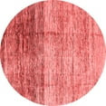 thumbnail image 1 of Ahgly Company Indoor Round Abstract Red Modern Area Rugs, 3' Round, 1 of 4
