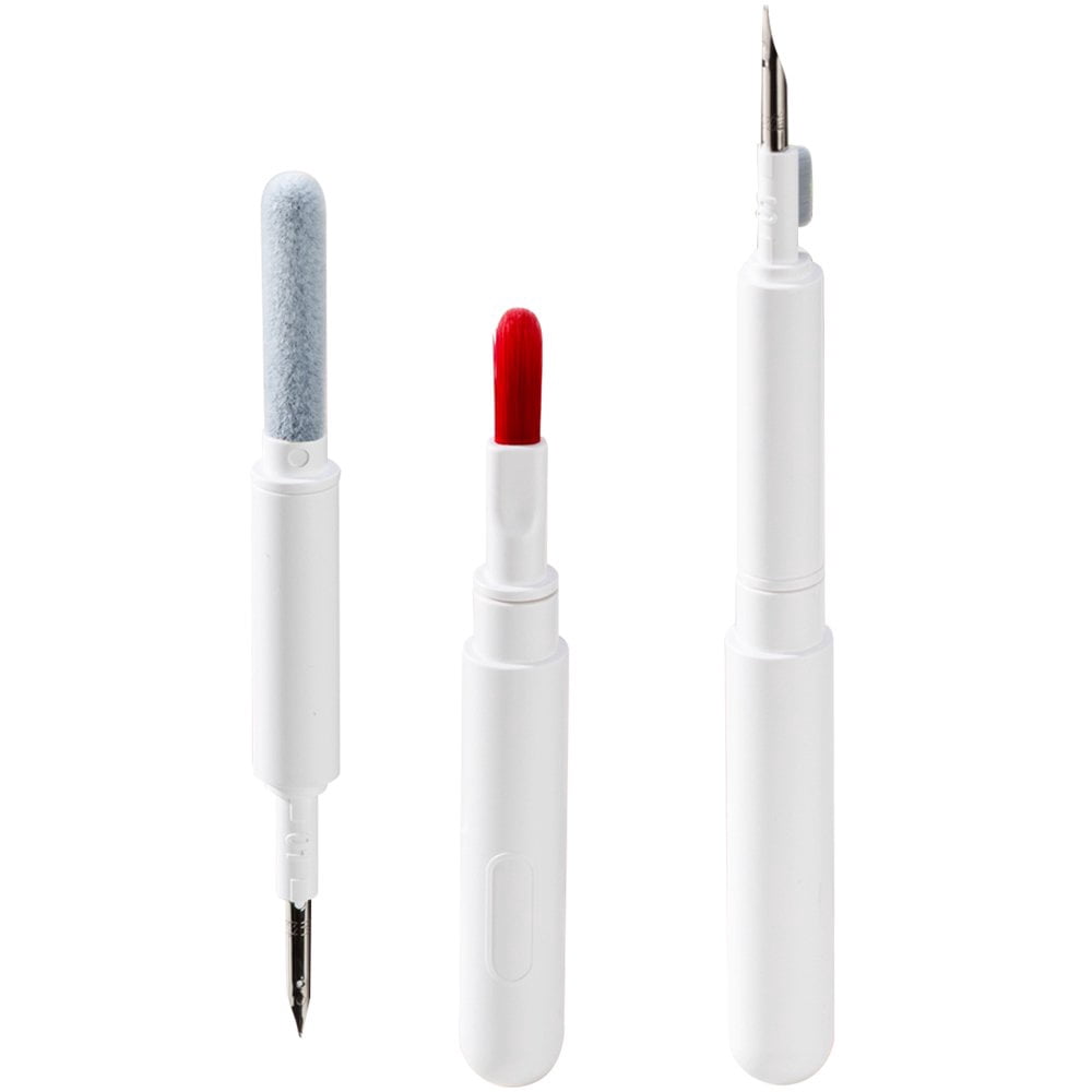 Cleaning Pen 4 In 1 Dual Head Bluetooth Earbuds Cleaner Kit with Soft Brush Portable Bluetooth Earphones Cleaning Tool for Headset Keyboard Phone Camera Lens