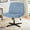 Fabric Blue, variant on TINKLE WELL Criss-Cross Legged Armless Chair with Wide Seat, Height-adjustable tilt and swivel, and Soft Leather for Home Office, Bedroom, Study Room, and Student Desk Seating, Brown