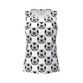 thumbnail image 3 of Picia Happy Soccer Pattern Women's Workout Tank Top,Breathable Activewear,Slim Fit Athletic Top,Versatile Workout Moisture-wicking top-Small, 3 of 9