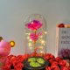 thumbnail image 1 of Pantalla de cristal con forma de flor eterna, rosa dorada, regalo de Tanabata, regalo de San Valentín, regalo de cumpleaños, adornos creativos navideños, 1 of 3