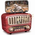 thumbnail image 1 of wonima11 J-180 Vintage Retro Radio Bluetooth Speaker with Stereo Sound, AM FM Radio Portable with Loud Volume, BT5.0, TF Card & MP3 Player, Rechargeable Speaker, 1 of 1
