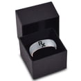 thumbnail image 3 of Tungsten Medical Prescription Pharmacy Symbol Band Ring 7mm Men Women Comfort Fit 18k Rose Gold Dome Brushed Gray Polished, 3 of 4