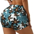 thumbnail image 2 of Kdxio Lilies Flowers Print Workout Shorts for Women Seamless Soft Smooth Gym Yoga Scrunch Active Shorts, 2 of 9