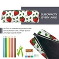 thumbnail image 5 of Haiem Strawberry Print Leather Pencil Case Art Supplies Case Zipper Pencil Pouch Stationery Storage Pencil Bag, 5 of 7