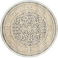 thumbnail image 2 of Alfa Rich 5x5 Area Rugs, Ultra-Thin Oriental Black Gold Rug, Non-Slip Machine Washable, Easy Clean, Pet Friendly 5' Round Rug, 2 of 5