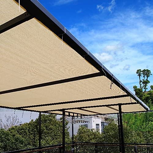 Barn Greenhouse Shatex Sunblock Shade Cloth 90% Wheat 12x16ft or Plant Cover 